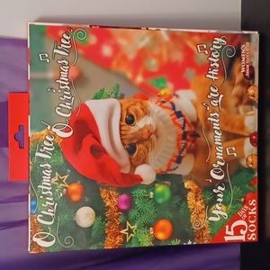 New Women's Holiday Cats 15 Days Of Socks Fits Shoe Sizes 4-10